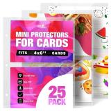 50 Pockets Mini Sheet Protectors fit 4x6