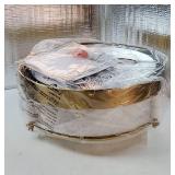 12 Ceiling Light Fixture, 2-Light Flush Mount Light for Bedroom Kitchen Dining Room Hallway Entryway, Brass Gold Finish with Seeded Glass, 4FTJ22-F BG - Retail: $69"