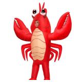 Inflatable Lobster Costume Adult, Inflatable Costume For Adult, Blow Up Crawfish Costumes Women/Men for Funny Party, Lobster Dress, Onesie For Mardi Gras/Halloween - Retail: $33
