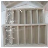 4 Pcs Velvet Sunglasses Organizer Tray 6 Grid Sunglass Organizer Velvet Tray Stackable Glasses Display Case for Women Glasses Jewelry Display Watch (Black) - Retail: $37