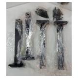 12 Pack - 12 inch Black Hidden L Shelf Bracket (1/5 Inch Thick) Iron Floating Shelf Brackets Rustic Industrial Metal Brackets for Shelf Support - Retail: $41