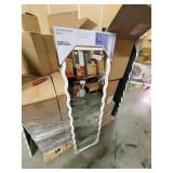 Wavy Over The Door Mirror White - Room Essentialsâ¢ - Retail: $24