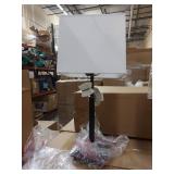 22.5\"x7\" Square Base Stick Lamp with USB Black - Thresholdâ¢: Modern Desk Lighting, ETL Listed, Linen Shade - Retail: $50