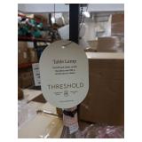 22.5\"x7\" Square Base Stick Lamp with USB Black - Thresholdâ¢: Modern Desk Lighting, ETL Listed, Linen Shade - Retail: $50