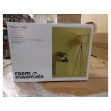 Tripod Floor Lamp with Shade Black - Room Essentialsâ¢: Modern Standing Light, ETL Listed, Metal Body - Retail: $50