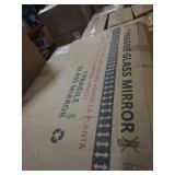 36\" x 24\" Over the Mantel Mirror Black - Thresholdâ¢: Modern Powder-Coated Steel Frame, Wall Mounted - Retail: $90