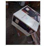 Modern Ring Floor Lamp Brushed Nickel Finish - Thresholdâ¢: ETL Listed, Cotton/Polyester Shade, Metal Body - Retail: $115