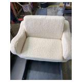 Kids Sofa, 2-in-1 Flip-Out Foam Couch with Soft Sherpa Cover, Cozy Play Lounge Chair, Cream