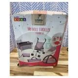 deAO Baby Doll Stroller Crib Bed Nursery Role Play Set Baby Doll with Accessories and Play Mat,Travel Cot,Bouncer,Foldable Stroller and Travel Bag Gifts for Toddlers Girls Boys