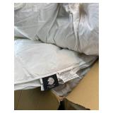Retails for $150! Pacific Coast Goose Feather Down Fiber Comforters King Size, Extra Fluffy White Duvet Insert, Ultra-Soft, Breathable, All Season Hotel Luxury Bedding Comforters, 8 Corner & Center Lo