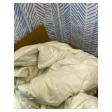 Retails for $150! Pacific Coast Goose Feather Down Fiber Comforters King Size, Extra Fluffy White Duvet Insert, Ultra-Soft, Breathable, All Season Hotel Luxury Bedding Comforters, 8 Corner & Center Lo