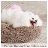 MIXJOY Orthopedic Dog Bed Comfortable Donut Cuddler Round Pet Beds Ultra Soft Washable Dog and Cat Cushion (20