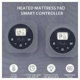 Queen Size Electric Heated Mattress Pad - Bed Warmer with Memory & Preheat Functions, 12 Heat Settings Dual Control for 1-12 Hours Auto Off, Lighted Button