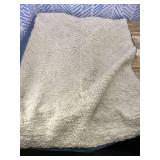 Orthopedic Dog Bed for Large Dogs - Pet Bed with Removable Washable Cover, Large Waterproof Dog Bed for with Egg Crate Foam, Blue White