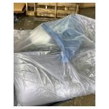 Orthopedic Dog Bed for Large Dogs - Pet Bed with Removable Washable Cover, Large Waterproof Dog Bed for with Egg Crate Foam, Blue White