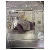 Chezmoi Collection Athena Full Bed in a Bag 7-Pieces Floral Chenille Embroidered Pom Pom Stripe Comforter Set with Sheets All Season Bedding Set, Full, Blush Pink