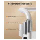 Pipishell 3 Tier Mesh Utility Cart, Rolling Metal Organization Cart with Handle and Lockable Wheels, Multifunctional Storage Shelves for Kitchen Living Room Office White