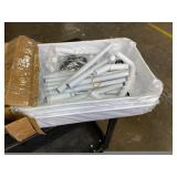 Pipishell 3 Tier Mesh Utility Cart, Rolling Metal Organization Cart with Handle and Lockable Wheels, Multifunctional Storage Shelves for Kitchen Living Room Office White