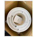 LE TAUCI Ceramic Pots for Plants, 10/8/6 Inch Indoor Planters with Draiange Hole, Silicone Plug & Mesh Pad, Modern Minimalist Pots for Home Office, Set of 3, Satin, White