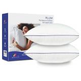 18x18 Pillow Inserts Set of 2 Firm Hypoallergenic Square Pillow Inserts, Oeko-TEX Certified Virgin Fiber Filling, Machine Washable