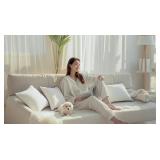 18x18 Pillow Inserts Set of 2 Firm Hypoallergenic Square Pillow Inserts, Oeko-TEX Certified Virgin Fiber Filling, Machine Washable