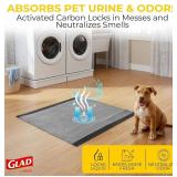 Glad for Pets Black Charcoal Puppy Pads, 23"x23" Disposable Training Pads That Absorb Urine & Neutralize Odor with Activated Carbon - 100 Count