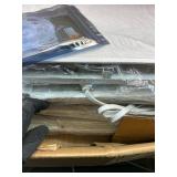 WLIVE LED Nightstand with Charging Station, White Dresser with 5 Fabric Drawers for Bedroom, Tall Night Stand with Open Shelves, Bed Side Tables Living Room