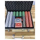 Poker Chips with Numbers,500PCS Poker Chip Set with Aluminum Travel Case,11.5 Gram Poker Set for Texas Holdem Blackjack Gambling.