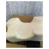 Side Sleeper Pillow with Arm Hole, Shoulder Relief System, Arm Pillow for Neck and Shoulder Pain, Premium Memory Foam, Suitable for Side, Back and Stomach Sleepers - Grey