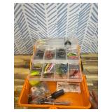 PLUSINNO Large 4-Layer Tackle Box with Tackle Included, Fishing Lures Kit - Pliers, Crankbait, Hooks, Weights & Accessories - Freshwater Bass Fishing Bait Lure Gear and Equipment, Gift for Men