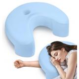 Side Sleeper Pillow, Side Sleeper Pillows for Adults, Memory Foam Pillow for Neck and Shoulder Pain, Ideal for Side Sleepers, Side Sleeper Pillows with Arm Hole (Blue)