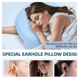 Side Sleeper Pillow, Side Sleeper Pillows for Adults, Memory Foam Pillow for Neck and Shoulder Pain, Ideal for Side Sleepers, Side Sleeper Pillows with Arm Hole (Blue)