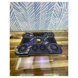 ChillCore Laptop Cooling Pad, RGB Laptop Fan Cooling Pad 9 Fans for 15.6-19.3 Inch Laptops, Gaming Laptop Cooler with 8 Height Stands, 2 USB Ports - A21 Pattern