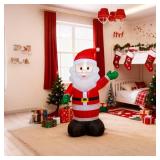 4ft Inflatable Santa Claus with LEDs, 30s-Auto Blow Up Christmas Decoration for Outdoor