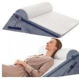 3PCS Wedge Pillow, Orthopedic Wedge Pillow for Acid Reflux, Back Pain Relief, Cooling Memory Foam Top, Bed Wedge Pillows for Headboard, Sleeping, Snoring, Back Support, After Surgery.