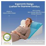 3PCS Wedge Pillow, Orthopedic Wedge Pillow for Acid Reflux, Back Pain Relief, Cooling Memory Foam Top, Bed Wedge Pillows for Headboard, Sleeping, Snoring, Back Support, After Surgery.