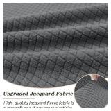 Arfntevss Corner Sectional Couch Covers Grey L Shape Sofa Cover Extra Large Magic Stretch Couch Cover Soft Feature Jacquard Design Furniture Protector U Shaped Sofa Slipcovers (True Gray, Large)