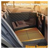 PETICON Large Dog Car Seat, Back Seat Extender for Dogs with 3 Mesh Windows, Waterproof Medium Carseat for Dogs with 4-Splice Hard Bottom, Pet Seat Cover for Cars, Trucks and SUVs (Black)