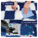 Super Soft Rug for Bedroom, 5x7 ft Blue and White Area Rug Classic Checkered Shaggy Anti-Skid High Pile Soft Fluffy Rug Fuzzy Carpet for Living Room Bedroom Kids Room Nursery, Dorm