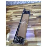 OLV Black Industrial Curtain Rods for Windows 48 to 84 Inch(4 to 7 Feet), 1 Inch Diameter Blackout Wrap Around Adjustable Heavy Duty Window Drapery Rods, Indoor and Outdoor, Matte Black