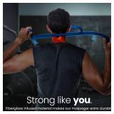 LiBa Back and Neck Massager - Trigger Point Massage Tools for Pain Relief and Manual Massage Hook Therapy Handheld Back Neck Shoulder Massager Blue - Gift for Women & Men