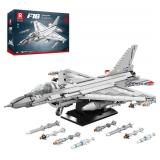 Reobrix F-16 Fighter Jet Building Sets,Military Fighter Display Model,Air Force Building Block Set 33027,Fighting Falcon Airplane Army Construction Set,Toys Gifts for Military Fans and Kid 14+,1377PCS