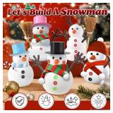 AuroTops 24 Pack Christmas Crafts for Kids,DIY Snowman Kit,Modeling Clay Craft Kits for Kids,Build a Snowman Kit,Christmas Stocking Stuffers Holiday Party Decoration Gifts Bulk
