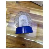 Suzile 6 Pcs Christmas Photo Snow Globe 4.3 Inch Christmas Clear Plastic Water Globe Double Sided Picture Display Snow Globes Photo Frame for Home Xmas Holiday DIY Crafts Gift (Black,Red,Blue)