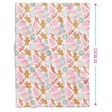 Pink Christmas Throw Blanket - Stylish and Cute Throw Blanket for Couch, Chair or Bed - Pink Christmas Decor - Soft & Plush - 50 x 60