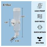Leak-Proof Small Animal Water Bottle for Chinchillas, Birds, Hamsters, Guinea Pigs, Rabbits and Other Small Pets. (White, 8.12oz)