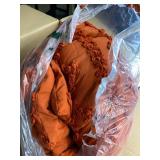 Bedsure Tufted Boho Comforter Set California King - Terracotta Boho Bed Set, GentleSoft 3 Pieces Farmhouse Shabby Chic Embroidery Bedding, Gifts for Woman, Soft Jacquard Comforter for All Seasons