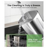 Jack & Rose Stainless Steel Humidifier, Easy to Clean, Dishwasher Safe, Cool Mist Humidifiers for Bedroom