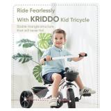 KRIDDO Kids Tricycles for 2-4 Year Olds, Toddler Trike Gift for 24 Months to 4 Years, White