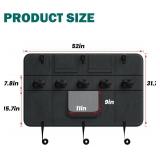 EVERHANGER Tailgate Bike Pad for 5 Bicycles, Pickup Truck Tailgate Protection Pad with 2 Tool Pockets, 52